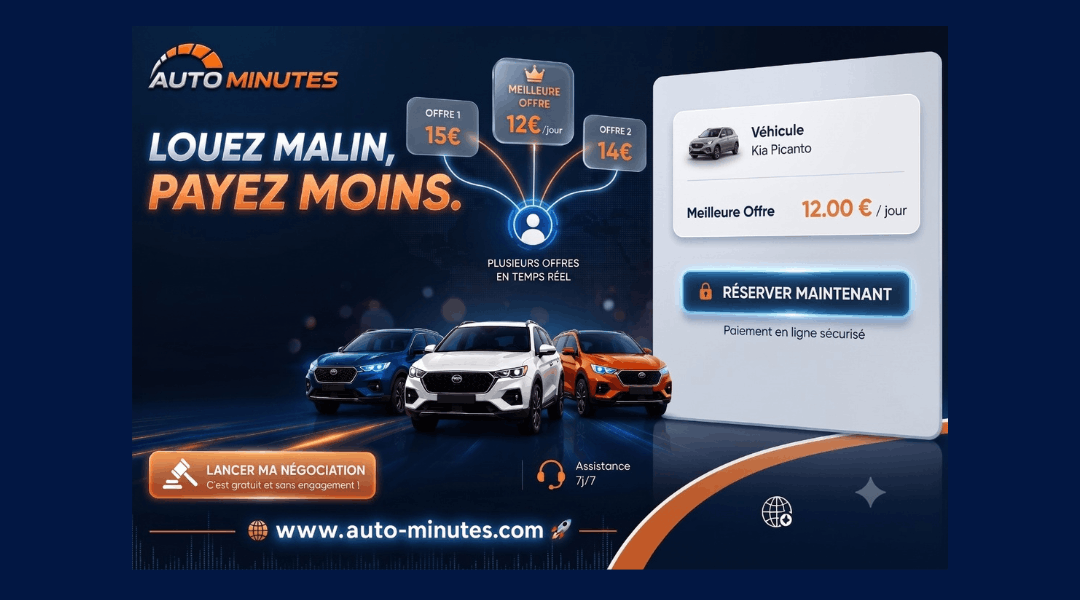 Enchère inversée : la nouvelle façon de payer votre location de voiture en Tunisie moins cher