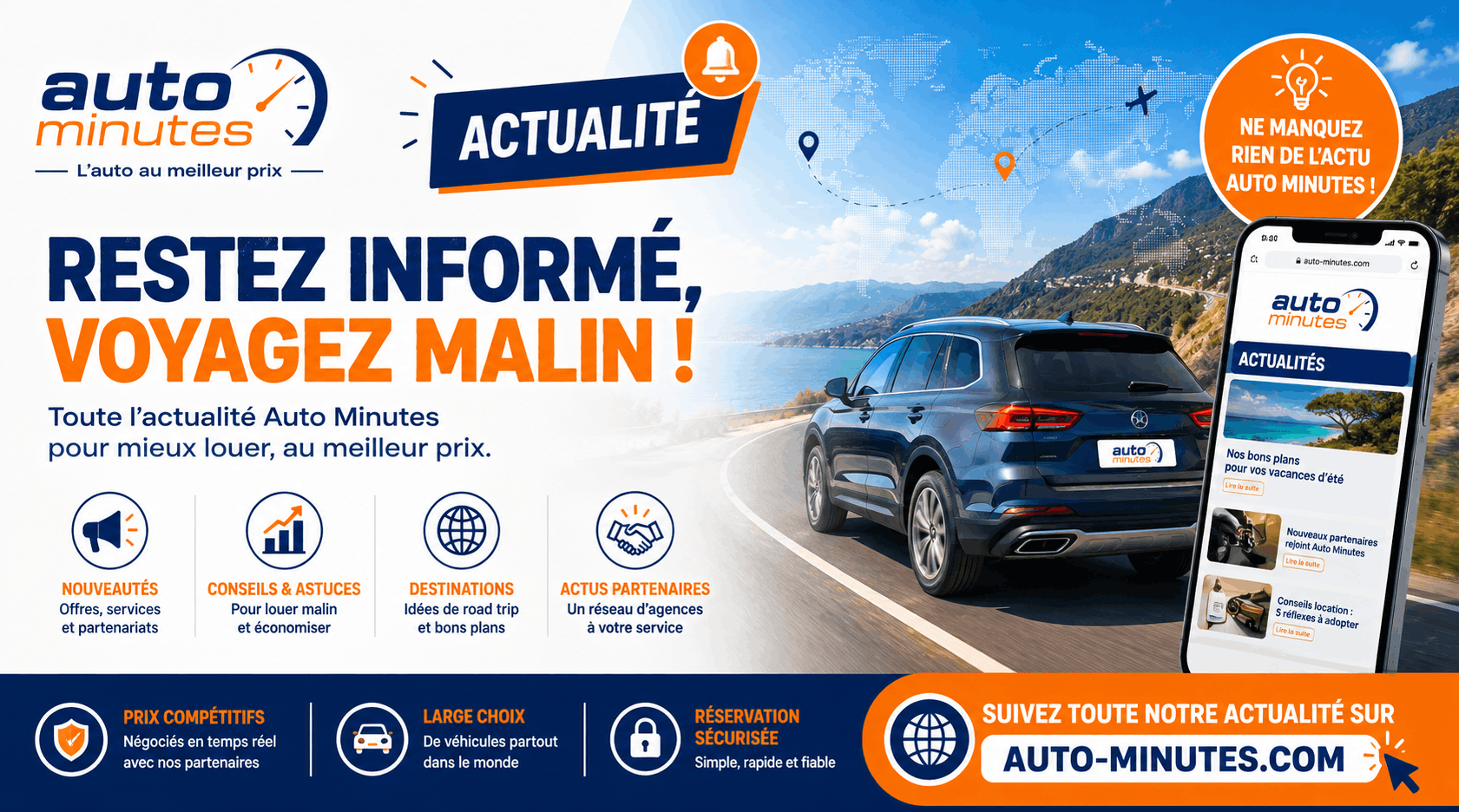 Toute l'actualité de la location de voiture en Tunisie avec Auto Minutes
